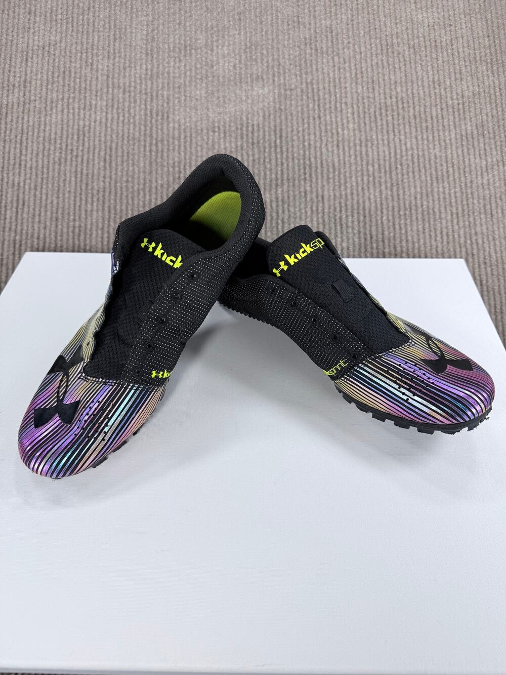 Under Armour Men Kick Sprint Track Spikes Cleats Iridescent 12